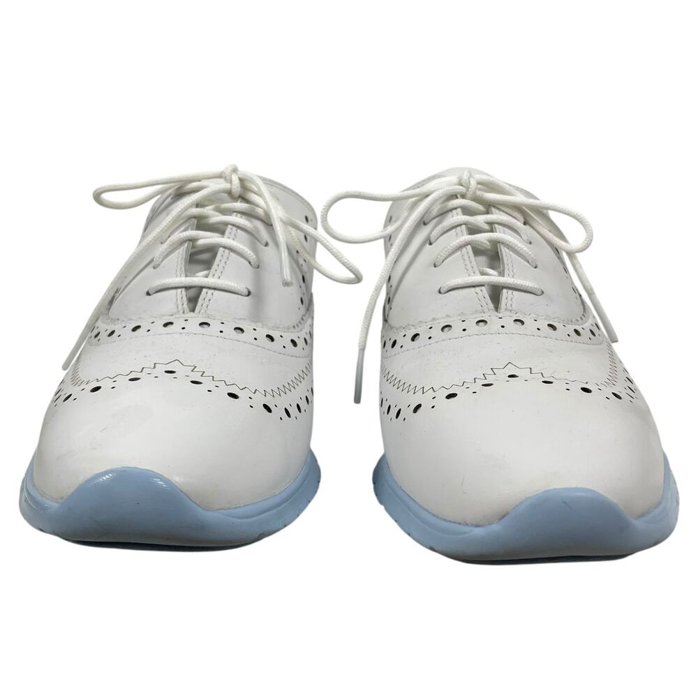 Cole Haan Zerogrand Wingtip Leather Oxford Shoes Lace Up Blue Size 8B - Picture 5 of 13